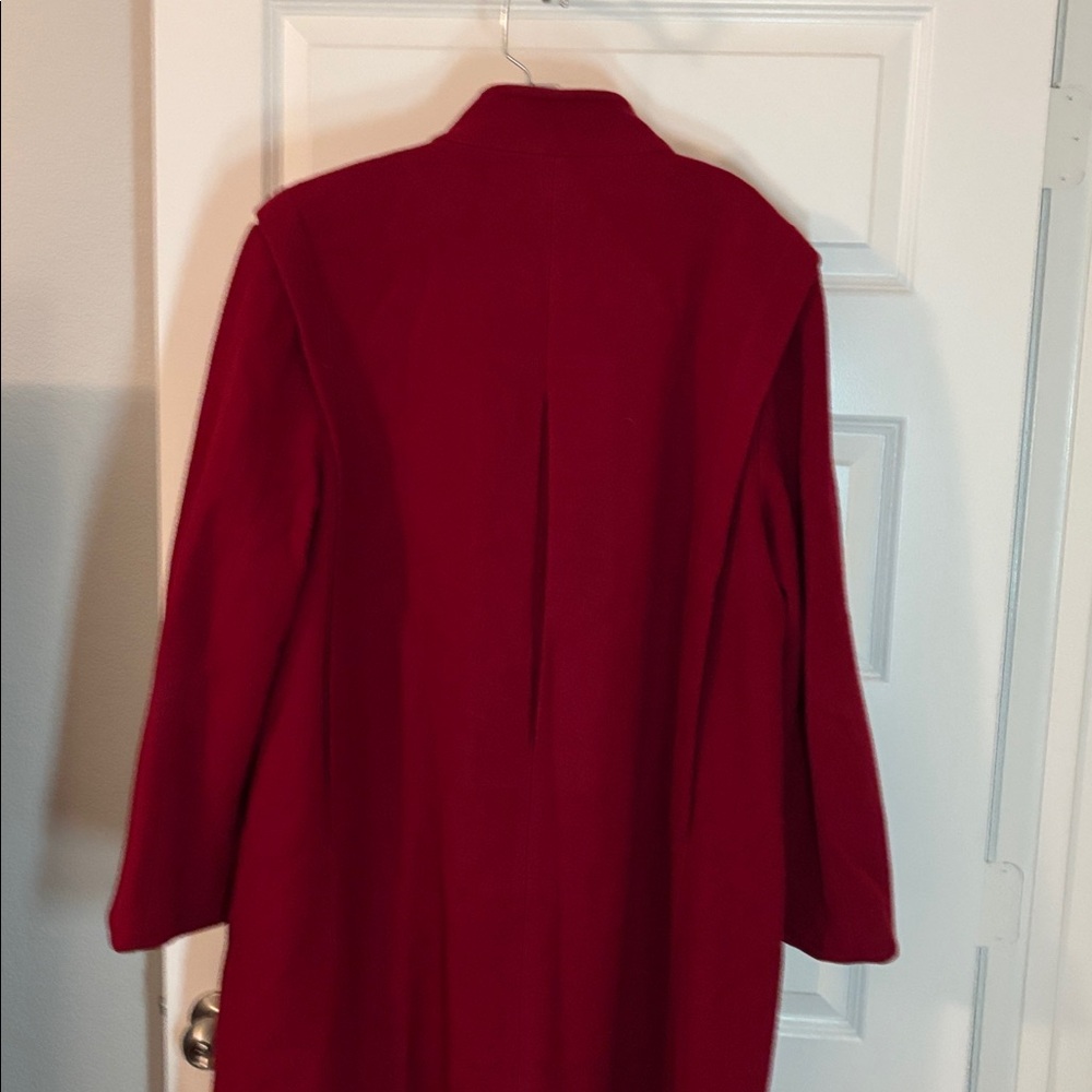 VTG Forecaster of Boston Red double-breasted 100% wool longline coat SZ 18 - Picture 2 of 12